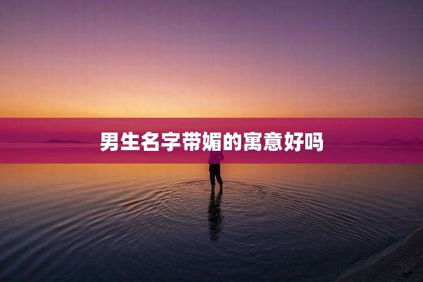 男生名字带媚的寓意好吗
