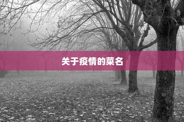 关于疫情的菜名