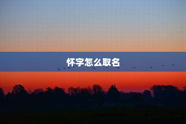 怀字怎么取名
