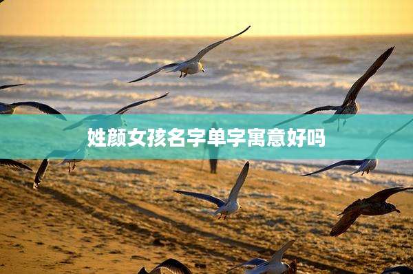 姓颜女孩名字单字寓意好吗