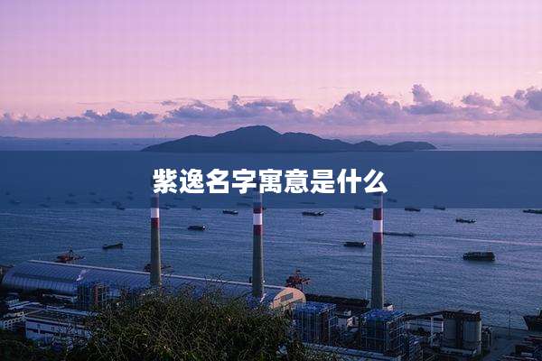 紫逸名字寓意是什么
