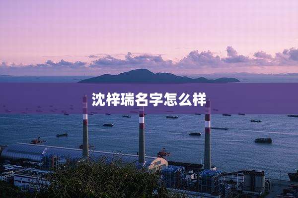 沈梓瑞名字怎么样