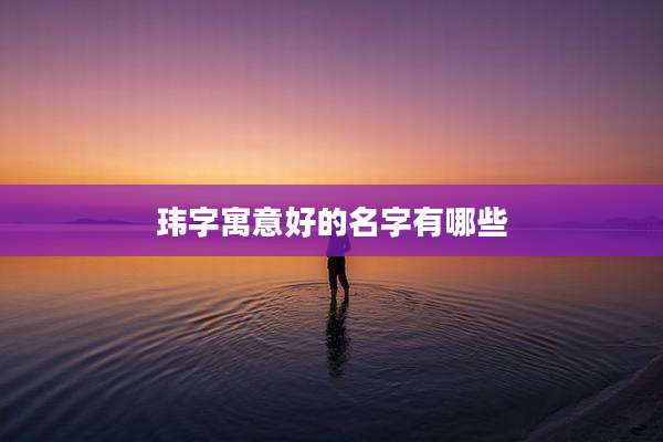 玮字寓意好的名字有哪些