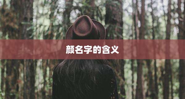 颜名字的含义