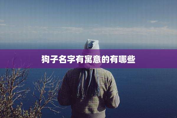 狗子名字有寓意的有哪些