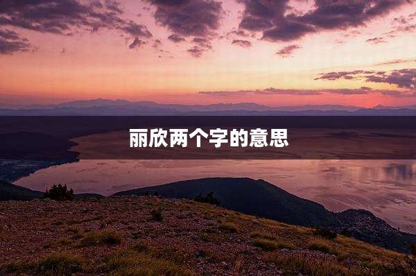 丽欣两个字的意思