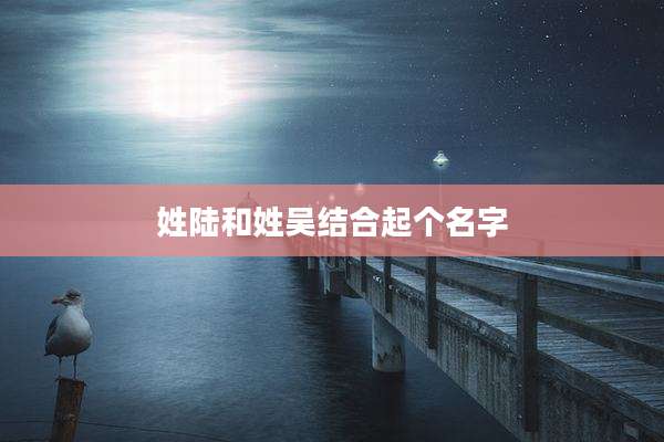 姓陆和姓吴结合起个名字