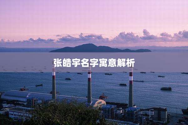张皓宇名字寓意解析
