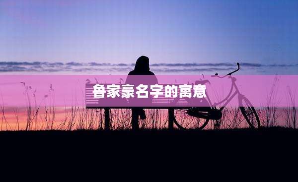 鲁家豪名字的寓意