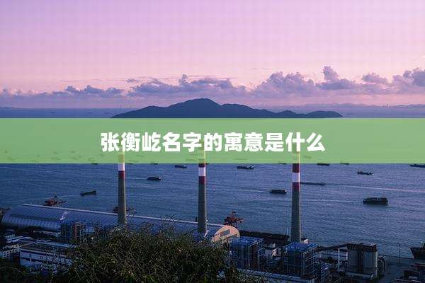 张衡屹名字的寓意是什么