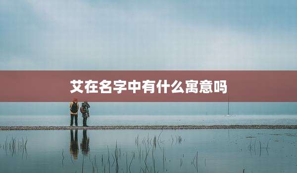 艾在名字中有什么寓意吗