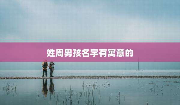 姓周男孩名字有寓意的
