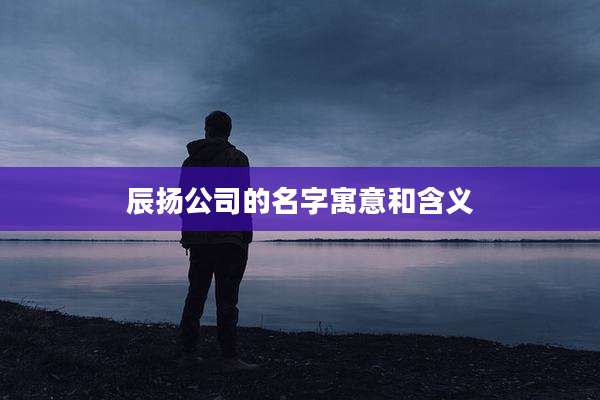 辰扬公司的名字寓意和含义