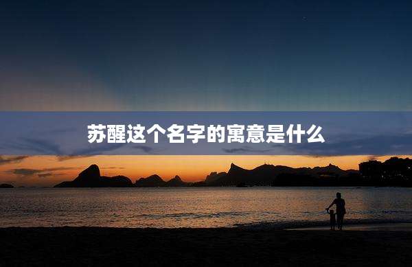 苏醒这个名字的寓意是什么