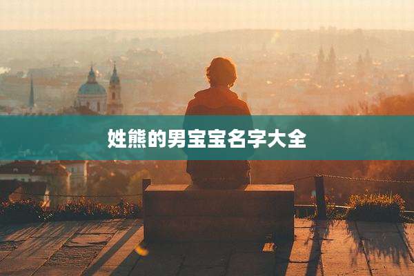 姓熊的男宝宝名字大全