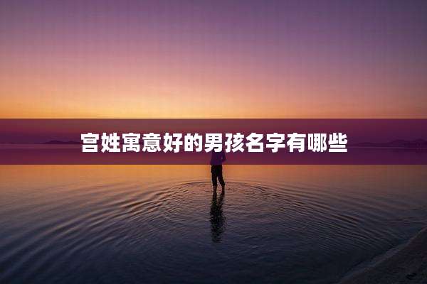 宫姓寓意好的男孩名字有哪些