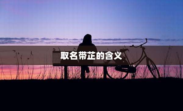 取名带芷的含义