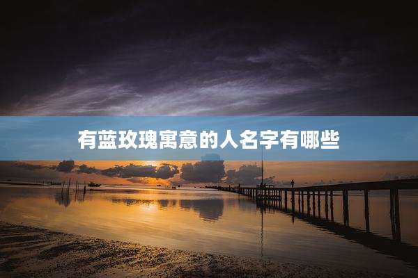 有蓝玫瑰寓意的人名字有哪些