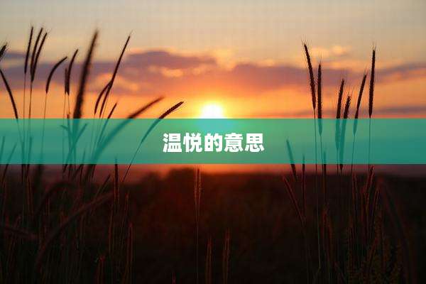 温悦的意思