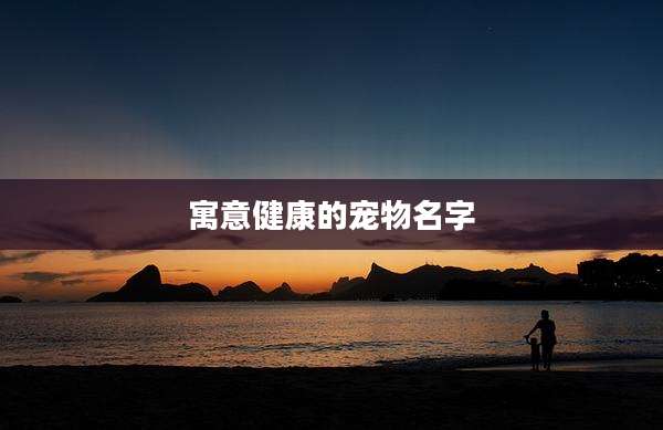 寓意健康的宠物名字