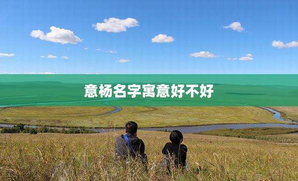 意杨名字寓意好不好