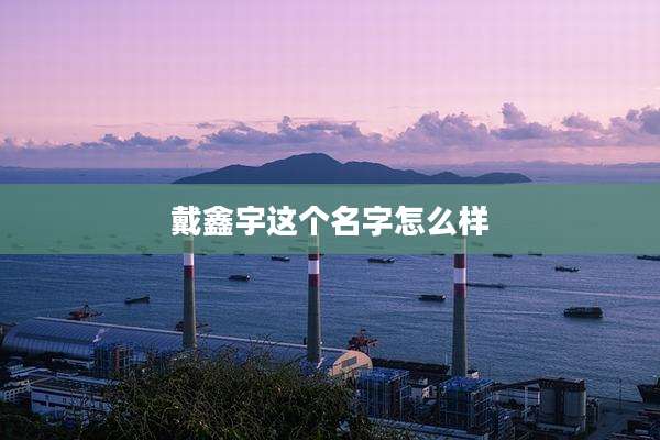 戴鑫宇这个名字怎么样