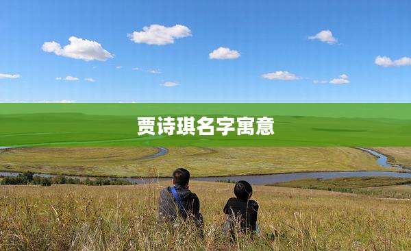 贾诗琪名字寓意