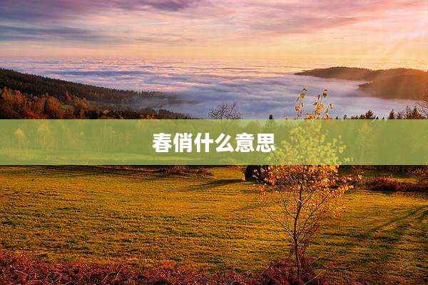 春俏什么意思