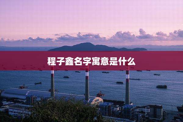 程子鑫名字寓意是什么