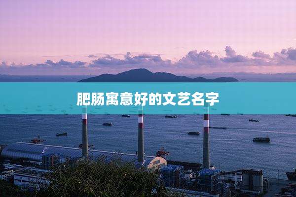 肥肠寓意好的文艺名字