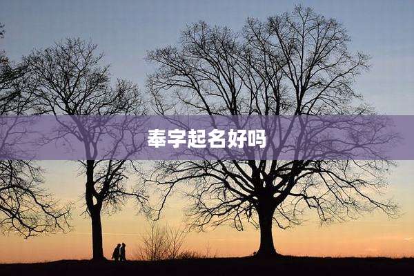 奉字起名好吗
