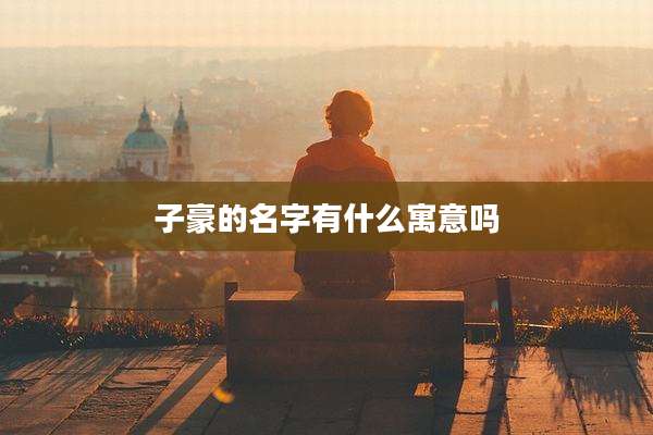子豪的名字有什么寓意吗