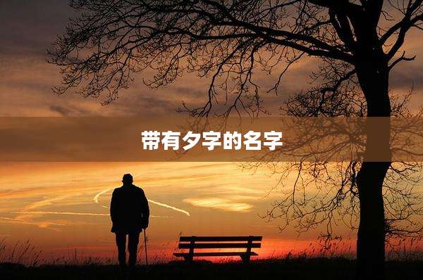 带有夕字的名字