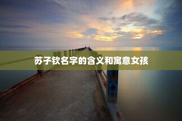 苏子钦名字的含义和寓意女孩