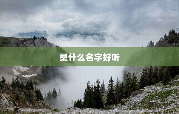桑什么名字好听