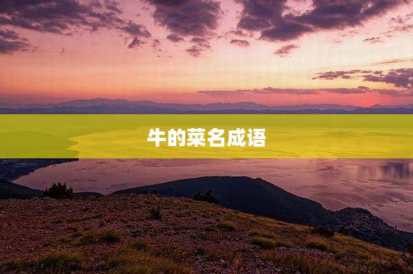 牛的菜名成语