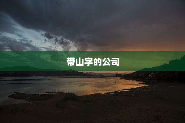 带山字的公司