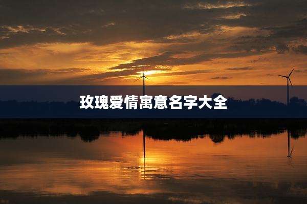 玫瑰爱情寓意名字大全