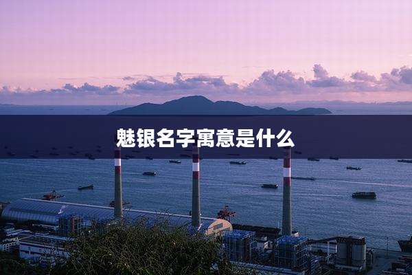 魅银名字寓意是什么