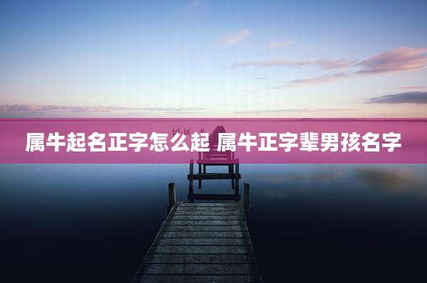属牛起名正字怎么起 属牛正字辈男孩名字