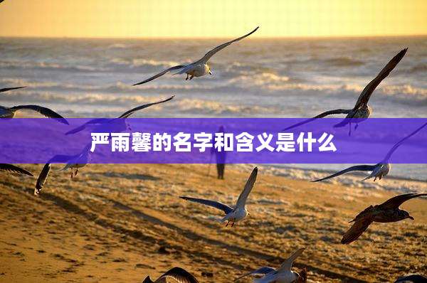 严雨馨的名字和含义是什么