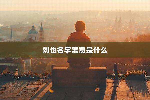 刘也名字寓意是什么