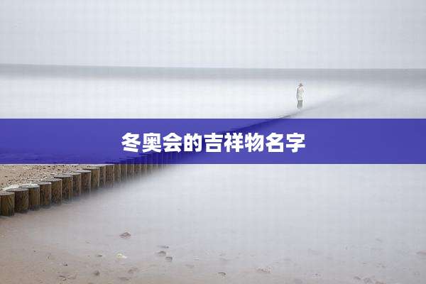 冬奥会的吉祥物名字