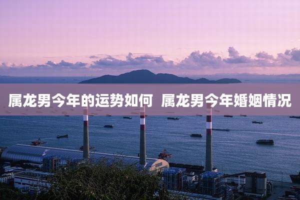 属龙男今年的运势如何  属龙男今年婚姻情况