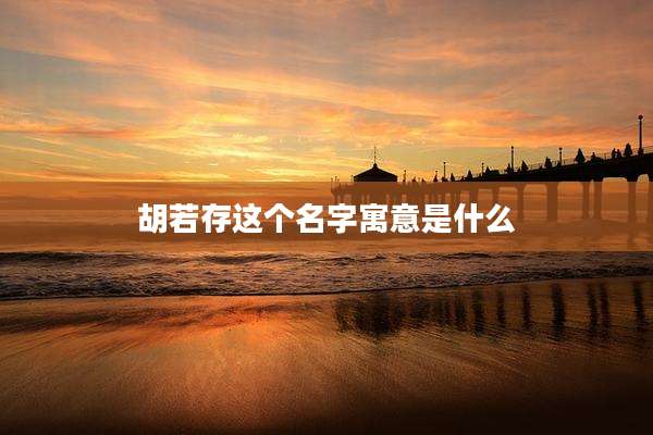 胡若存这个名字寓意是什么