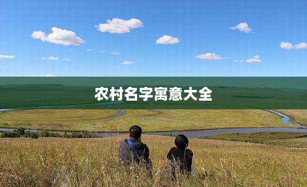 农村名字寓意大全