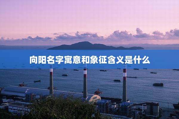 向阳名字寓意和象征含义是什么