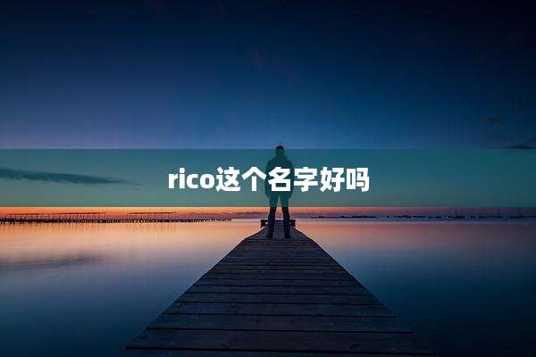 rico这个名字好吗