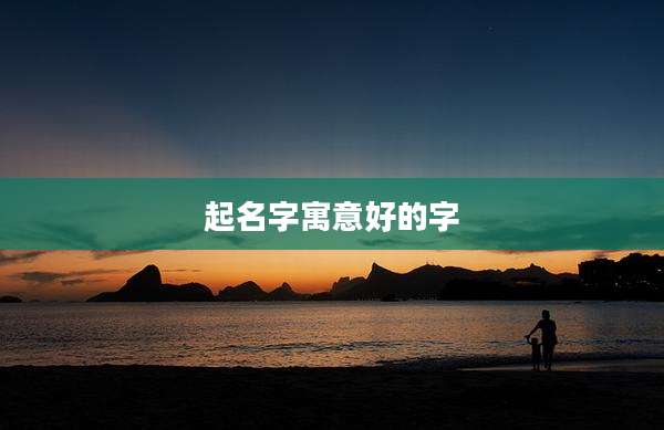 起名字寓意好的字