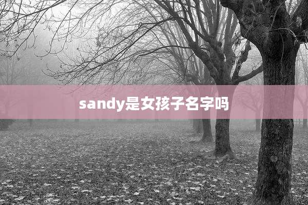 sandy是女孩子名字吗